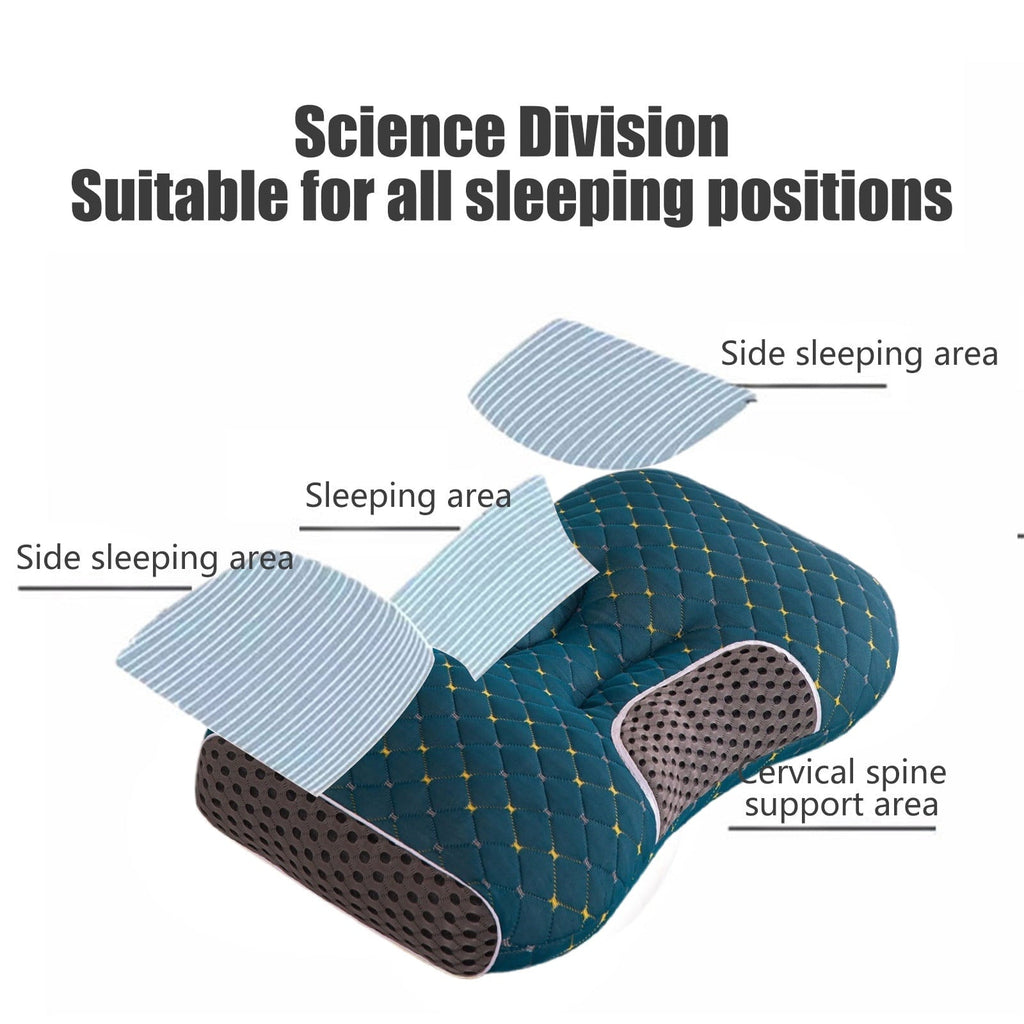 Decorative Plump 2-Pack Orthopedic Cervical Pillows For Deep Sleep Support - Non-Collapsing Memory Foam Pillow With Neck Pain Relief, ... - Orthopedic Shredded Foam Bed Pillow Set Detail