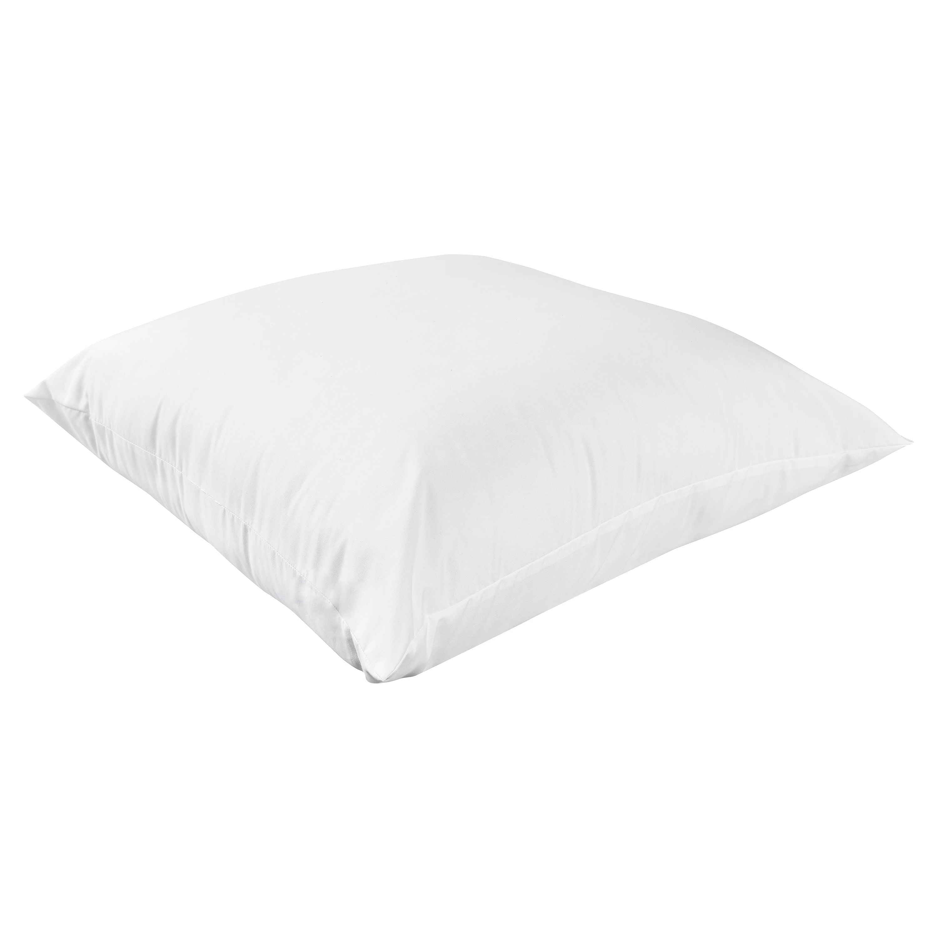 Decorative Plump Cotton Euro Throw Pillow, 26" x 26", White- Allergy Defense Fabric - Decorative Throw Pillow Cushion for Sofa & Bed Detail