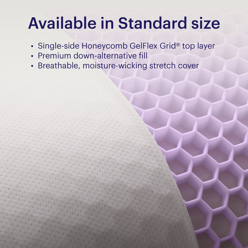 Hotel Collection GridCloud Pillow, Honeycomb Gelflex Top Layer, Hypoallergenic, Down - Alternative - Decorative Throw Pillow Cushion for Sofa & Bed Detail