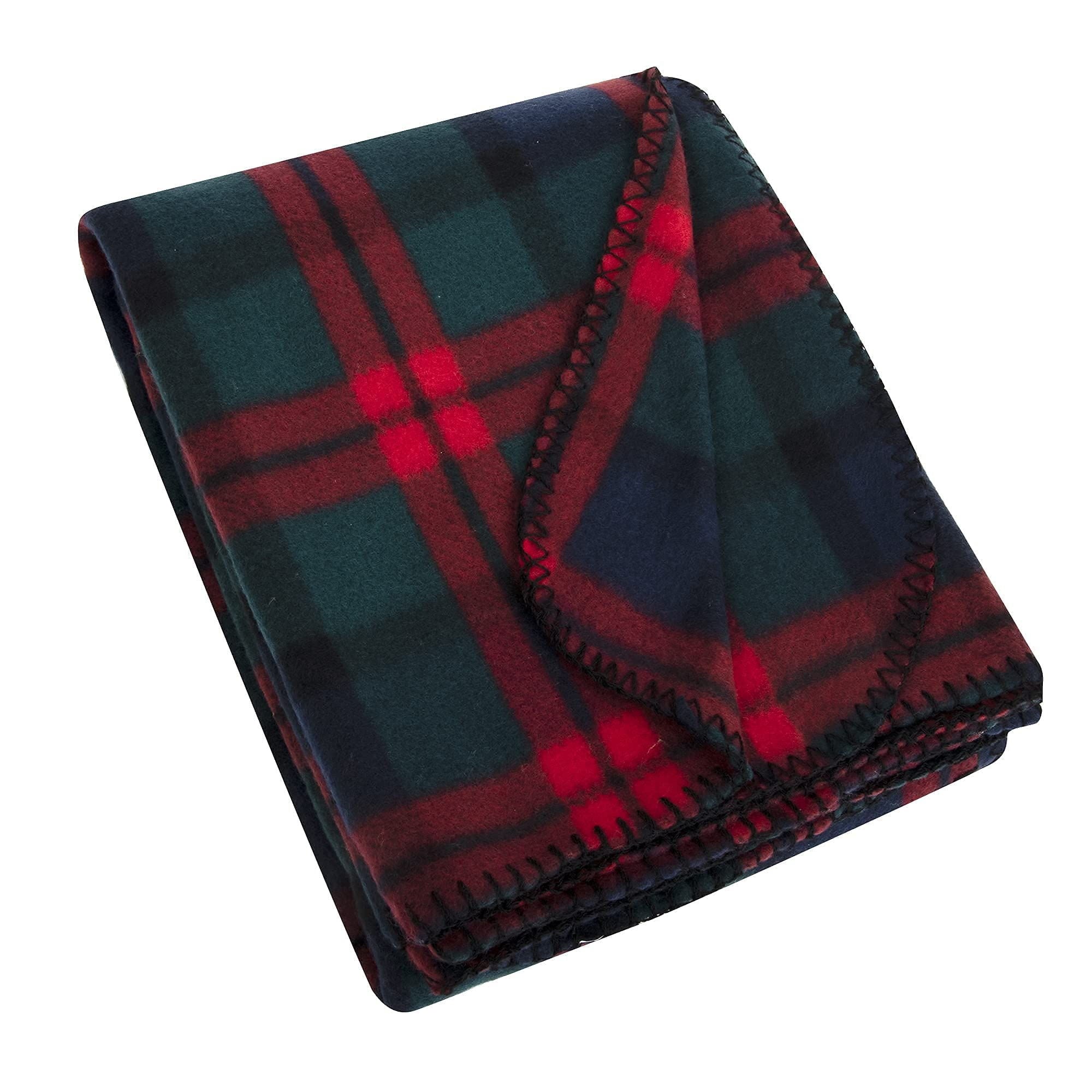 Super Soft Flannel Single Plaid Color 60"L x 50"W Fleece Throw Blanket for Fall, Winter, Spring, Summer, Men, Women, Children & Pets in ... - Lightweight Plush Warm Blanket for All Seasons Detail