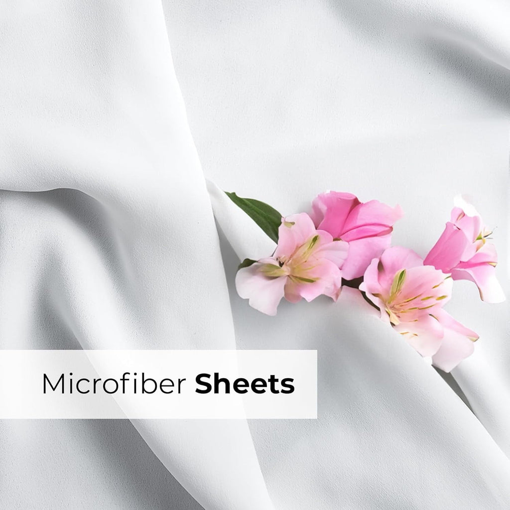 Breathable Luxury 6-Piece Extra Deep Pocket Sheet Set With Extra Matching Pillowcases - King Size Bed Sheets Fits 18"-24" Ma... - Cooling Hotel Quality Bedding Sheets and Pillowcases Detail