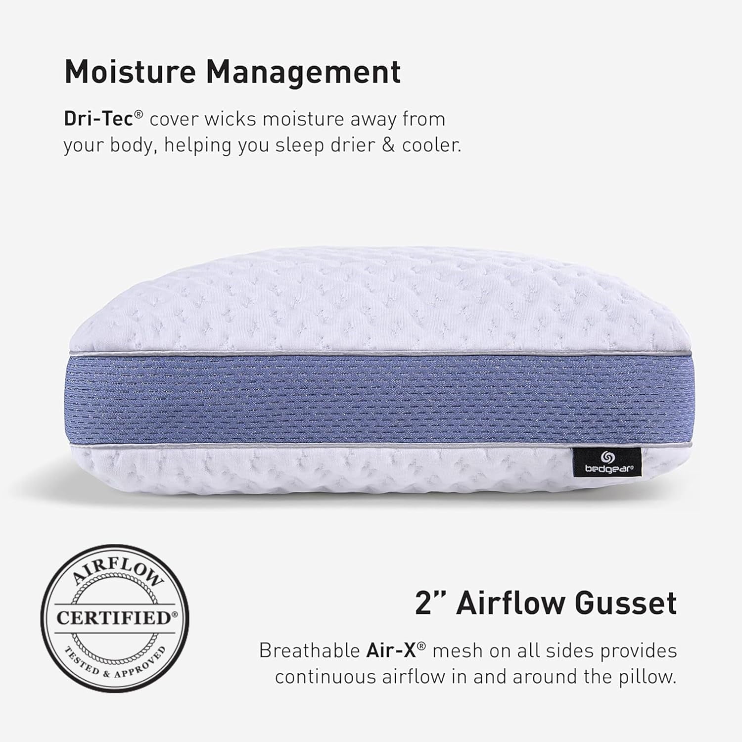 Hotel Collection Performance Pillow – 2.0 - Moisture Wicking Bed Pillow for All Sleep Positions - Medium Firmness Bed Pillow -... - Hotel Quality Plush Sleeping Pillows Detail