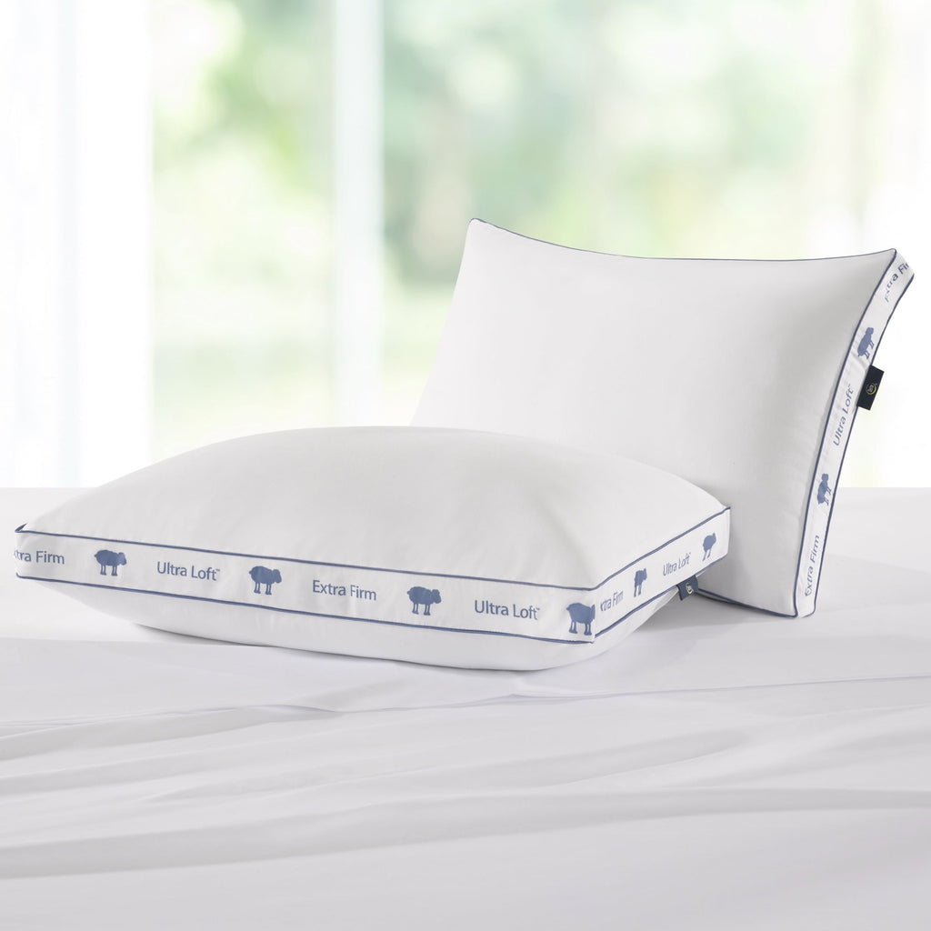 Hotel Collection Ultra Loft Standard/Queen Bed Pillow, Extra Firm Support - Orthopedic Shredded Foam Bed Pillow Set Detail
