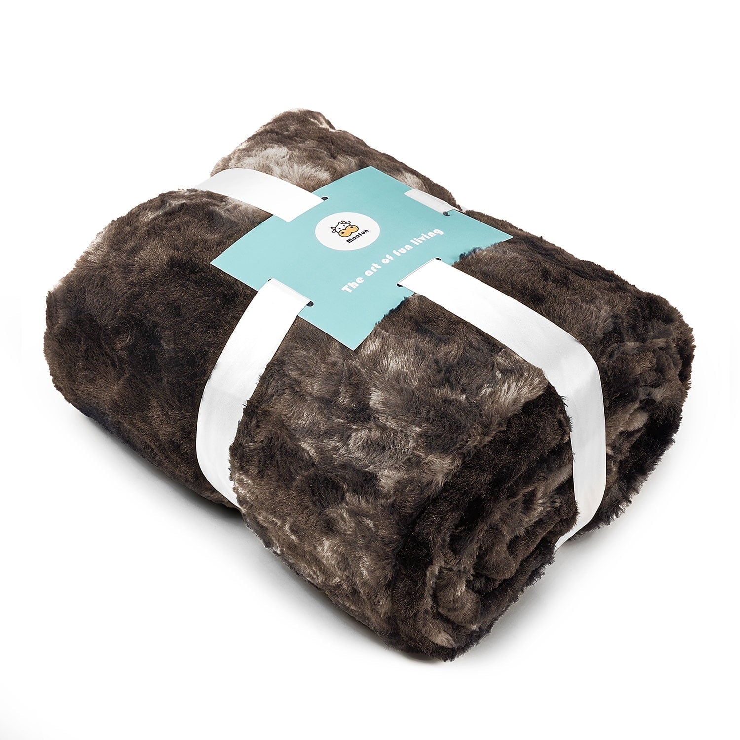 Super Soft Flannel Faux Rabbit Fur Throw Blanket- 50x60 inches, Soft Fluffy Cozy Warm Fuzzy Machine Washable, Durable Blanket for Couch ... - Luxury Knitted Decorative Throw Blanket with Fringes Detail