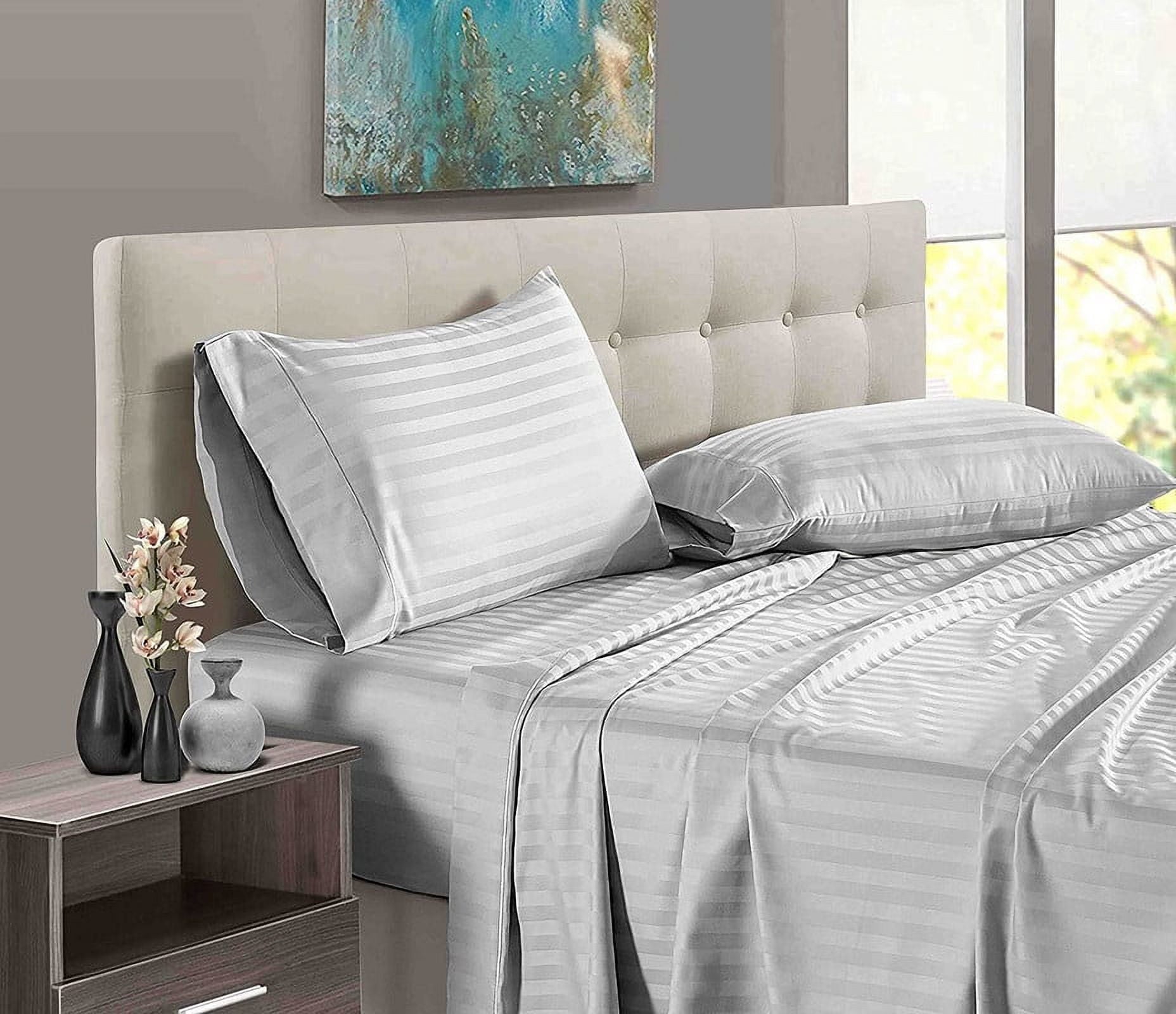 Premium Egyptian Cotton 4 Piece 100% Egyptian Cotton Bed Sheets Set - Luxury Soft & Sheets - Deep Pocket of 16" Inch - Hotel Style Silky Bedd... - Breathable Egyptian Cotton Flat & Fitted Sheets - Default Title