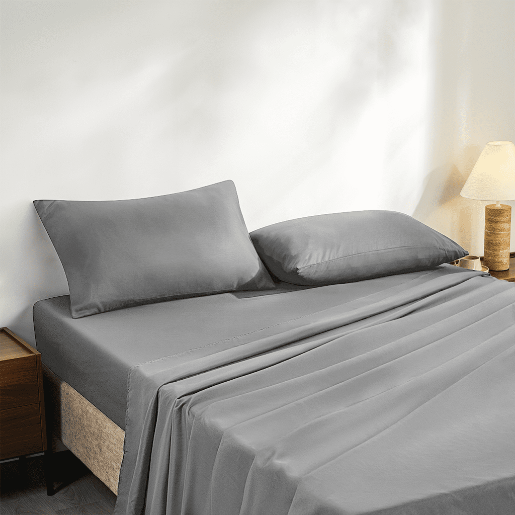 Premium Egyptian Cotton Full Size Bed Sheets, 4 Piece Sheets 14” Deep Pocket Sheet & Pillowcase Sets Soft Microfiber Luxury Bedding Fitted Sh... - Cooling Hotel Quality Bedding Sheets and Pillowcases Detail