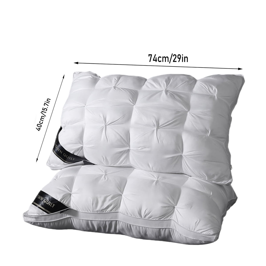 Hotel Collection 2-Pack White Twisted Bed Pillows (20" x 16.5") - Soft Plush Down Alternative, Breathable and Hypoallergenic, Standard... - Decorative Throw Pillow Cushion for Sofa & Bed Detail