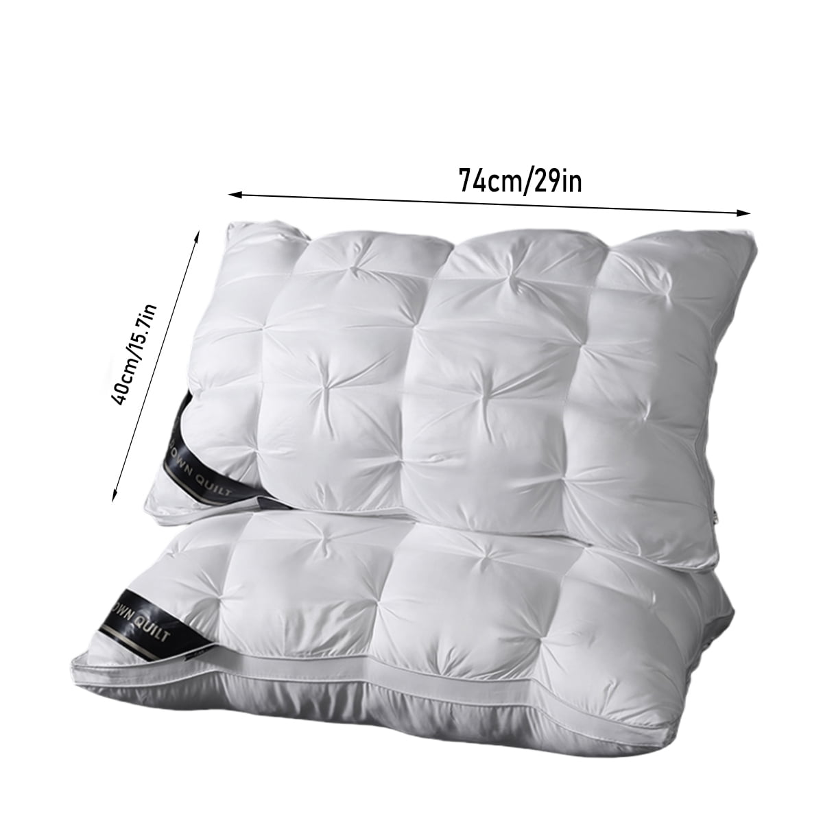 Hotel Collection 2-Pack White Twisted Bed Pillows (20" x 16.5") - Soft Plush Down Alternative, Breathable and Hypoallergenic, Standard... - Decorative Throw Pillow Cushion for Sofa & Bed Detail