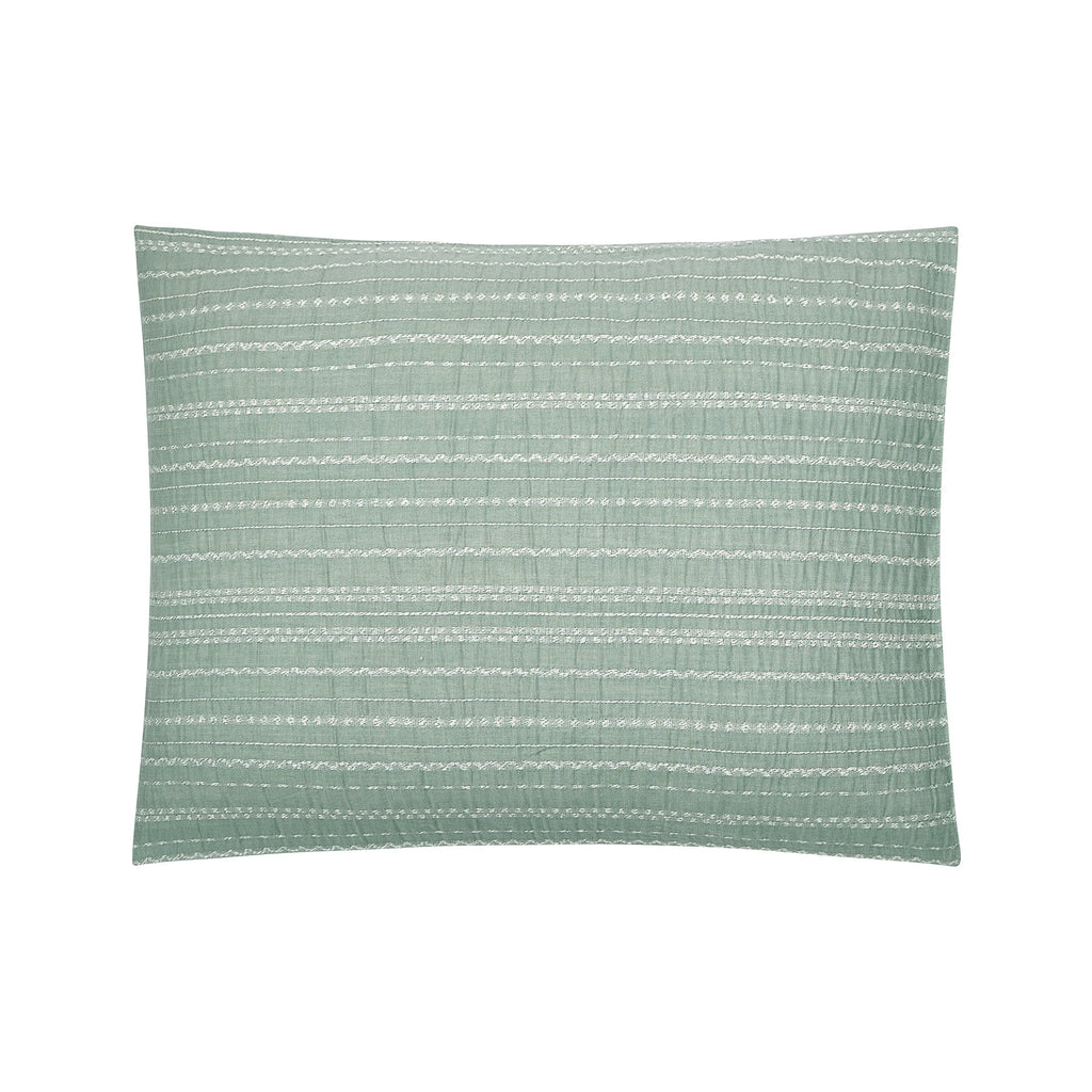 All-Season Crafted Woven 3-Piece Comforter Set, Green River, Full Queen, All Ages - All-Season Down Alternative Comforter Insert Detail