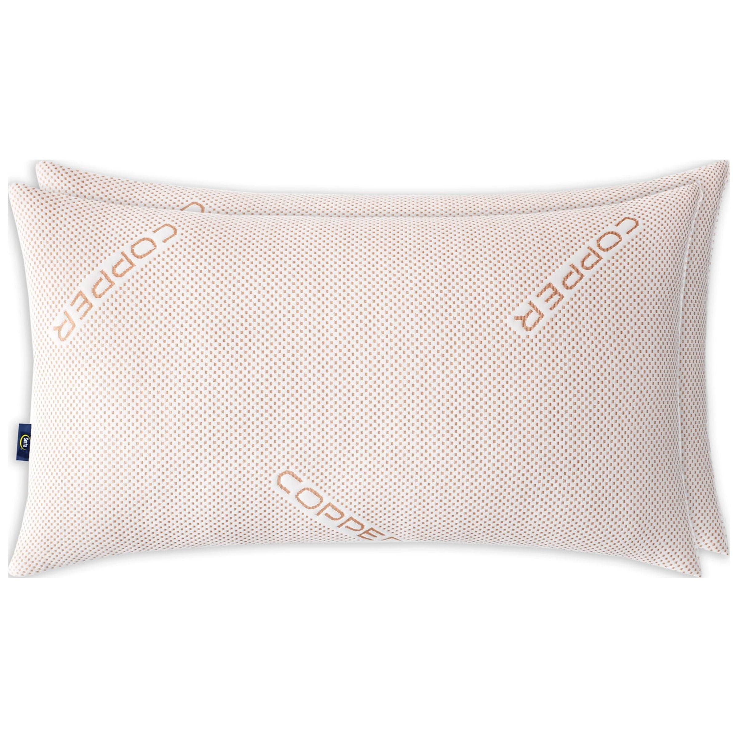 Orthopedic Support Copperloft King Bed Pillow, 2 Pack, Hypoallergenic - Decorative Throw Pillow Cushion for Sofa & Bed Detail