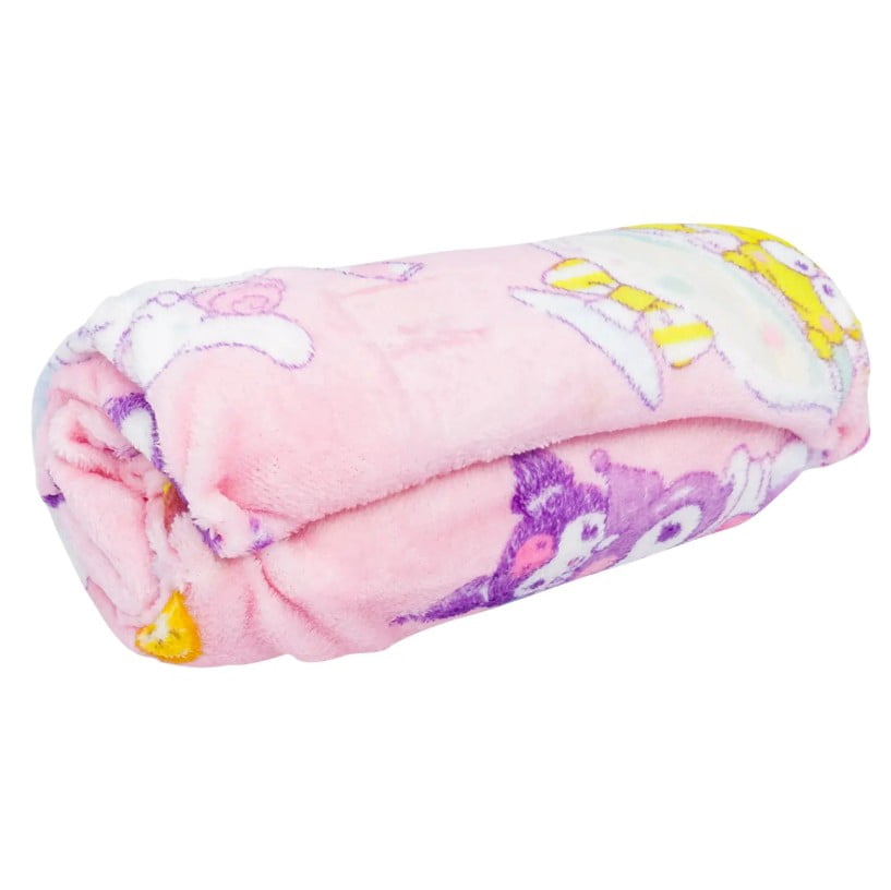 Cozy Fleece Hello Kitty Soft and Friends Silky Fleece Throw 40"x50" Kids Blanket "Cool Treat" - Cozy Fleece Throw Blanket for Couch & Bed Detail
