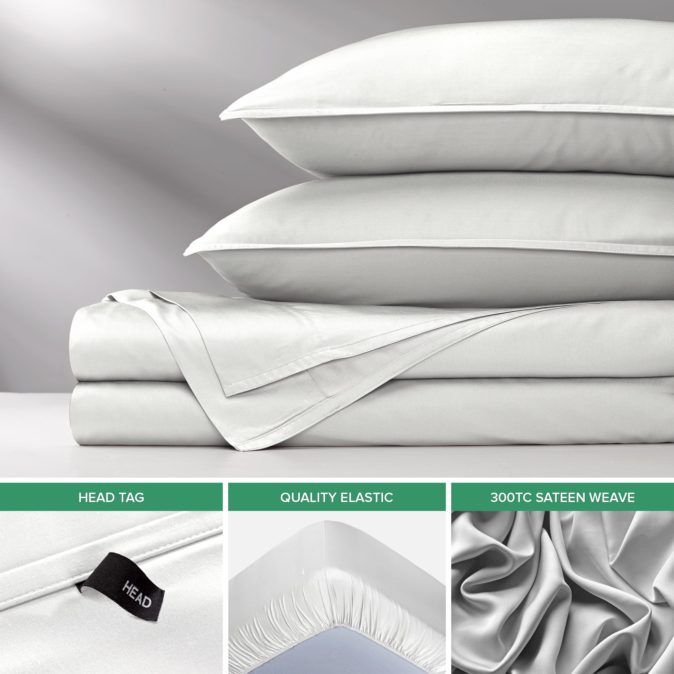 Breathable Luxury Sheets King Size Bed Sheet 4 Piece Set, Genuine 100% Organic Bamboo Viscose, Luxuriously Soft & Cooling, Double Stitc... - Cooling Hotel Quality Bedding Sheets and Pillowcases Detail
