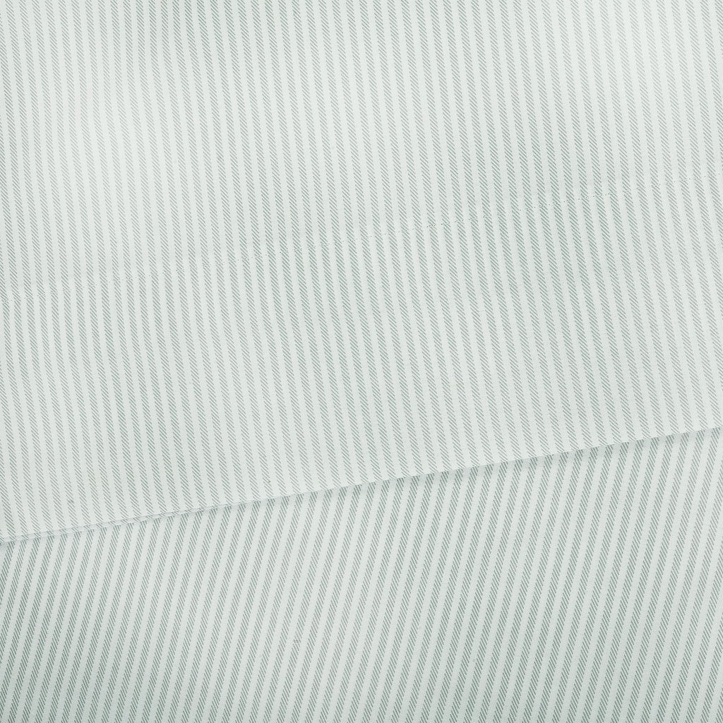 Breathable Luxury Easy Care 300 Thread Count Cotton Rich Percale Sheet Set, King, Grey Stripes - Cooling Hotel Quality Bedding Sheets and Pillowcases Detail