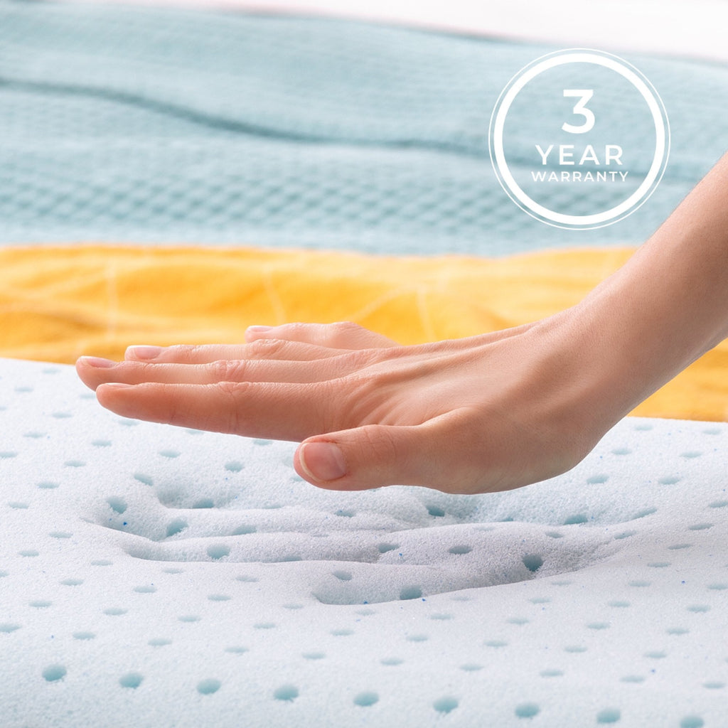 Fluffy Shredded Medium Feel Standard Size Ventilated Gel Memory Foam Bed Pillow with Washable Cover and Temperature Regulating Infusion - Decorative Throw Pillow Cushion for Sofa & Bed Detail