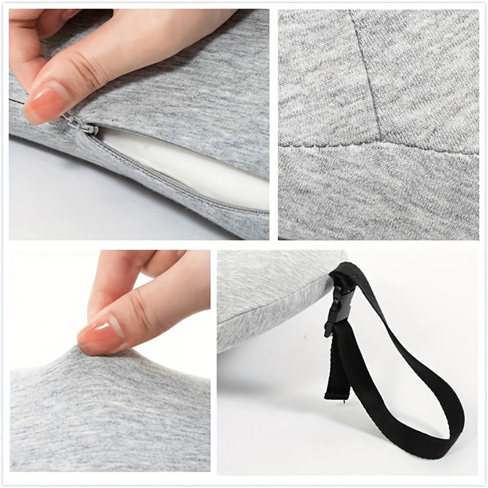 Fluffy Shredded Effective Support Adult Breathable Lumbar Bed Pillow, Soft, 1 Pack - Orthopedic Shredded Foam Bed Pillow Set Detail