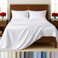 Ultra-Soft 500-Thread-Count 100% Cotton Sheet White Queen-Sheets Set, 4-Piece Extra Long-Staple Combed Cotton Bedding Sheets for... - Luxury Bed Sheet Set with Deep Pockets - Default Title