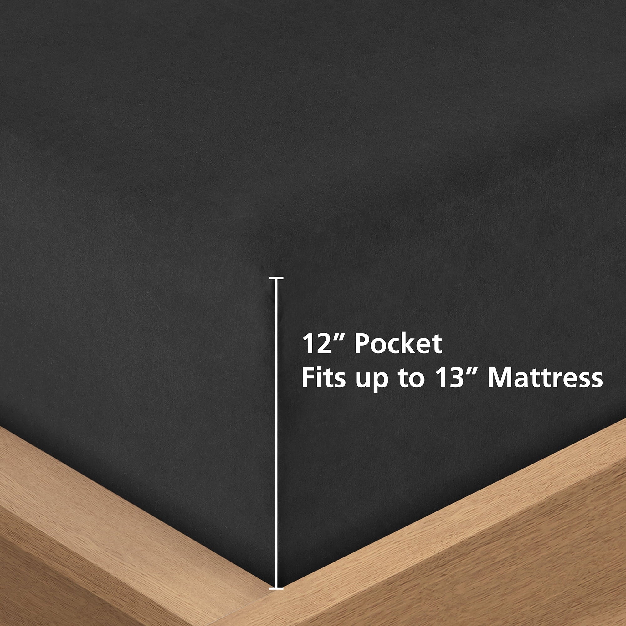 Hypoallergenic Cloud All in One Down Alt Reversible Comforter and Sheet set- 5 Piece, Twin, Black - Luxurious Quilted Duvet Cover Set Detail