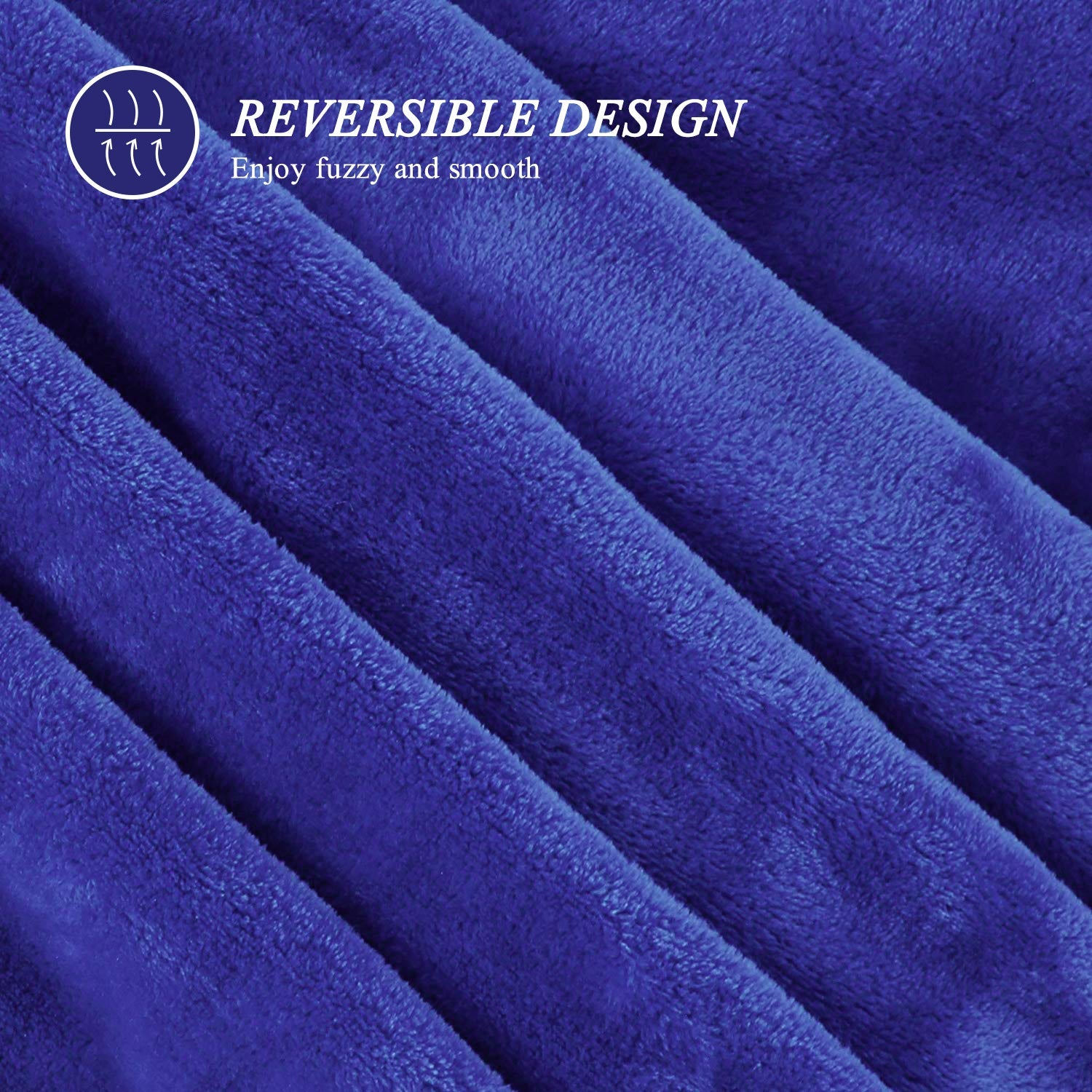 Lightweight Warm Large Navy Fleece Throw Blankets, Throw Size Soft Fuzzy Blanket for Women Men and s, All Season Lightweight Microfibe... - Cozy Fleece Throw Blanket for Couch & Bed Detail