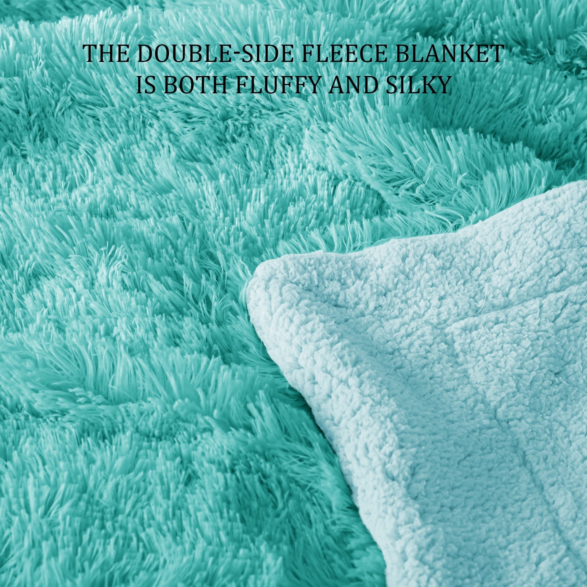 Lightweight Warm Fuzzy Faux Fur Throw Blanket, Reversible Shaggy Sherpa Fleece Blankets,Fluffy Plush Warm Throws for Couch, Bed, 50x60... - Lightweight Plush Warm Blanket for All Seasons Detail