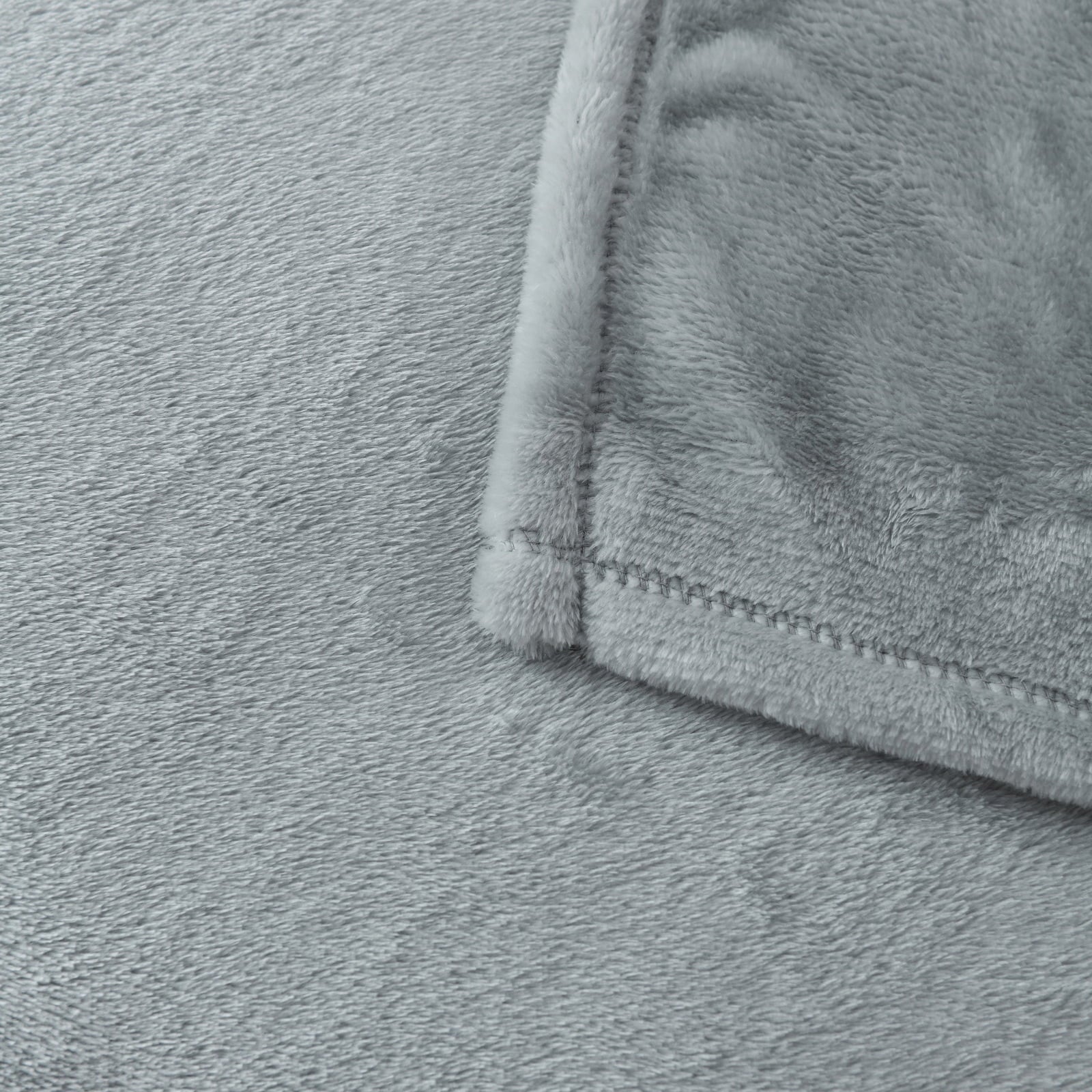 Reversible Sherpa Super Soft Plush Blanket, Gray, Twin, Adult/Teen - Luxury Knitted Decorative Throw Blanket with Fringes Detail