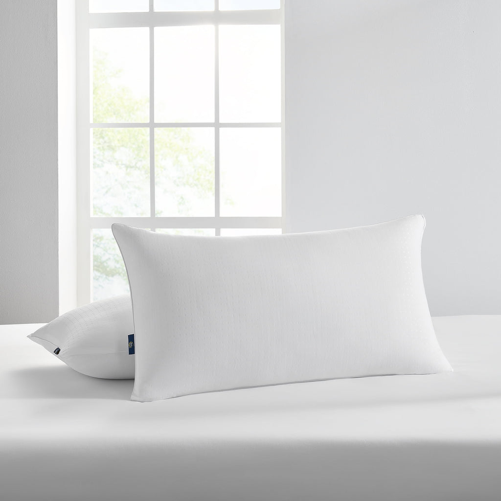 Hotel Collection Won't Go Flat Bed Pillow, King, 2 Pack - Hotel Quality Plush Sleeping Pillows Detail