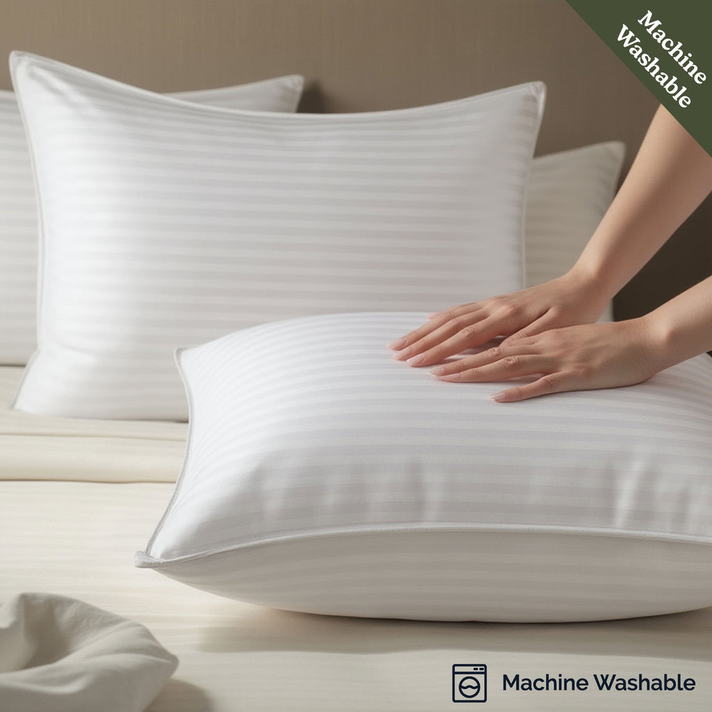 Orthopedic Support Down Alternative Pillow, Stanard/Queen Pillows for Bed, Soft Supportive Hotel Quality Pillows - Orthopedic Shredded Foam Bed Pillow Set Detail