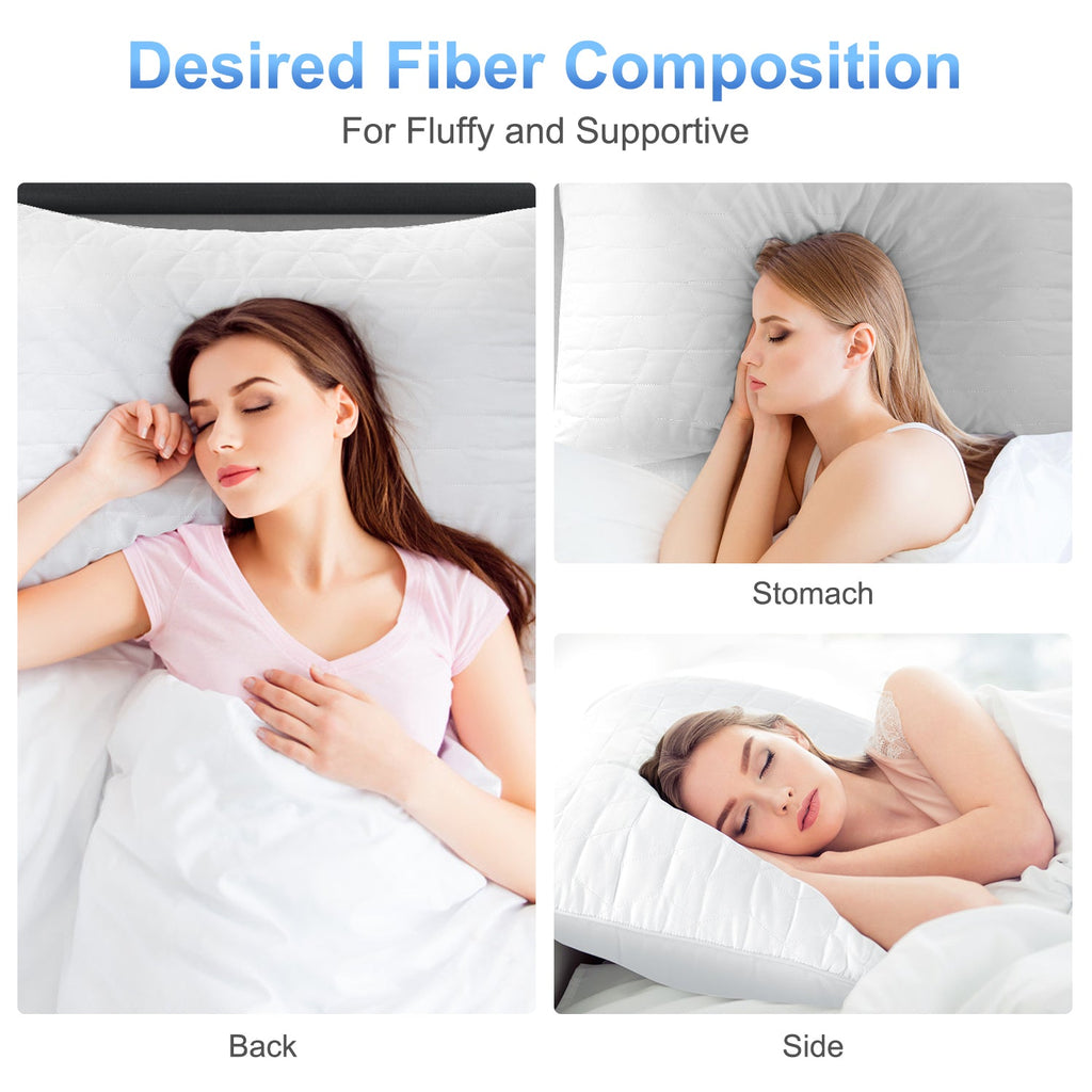 Hotel Collection Bed Pillows for Sleeping 2 pack, King Size Cooling Pillows Hotel Quality with Premium Soft Down Alternative Fill for ... - Ergonomic Memory Foam Pillow for Neck Pain Support Detail