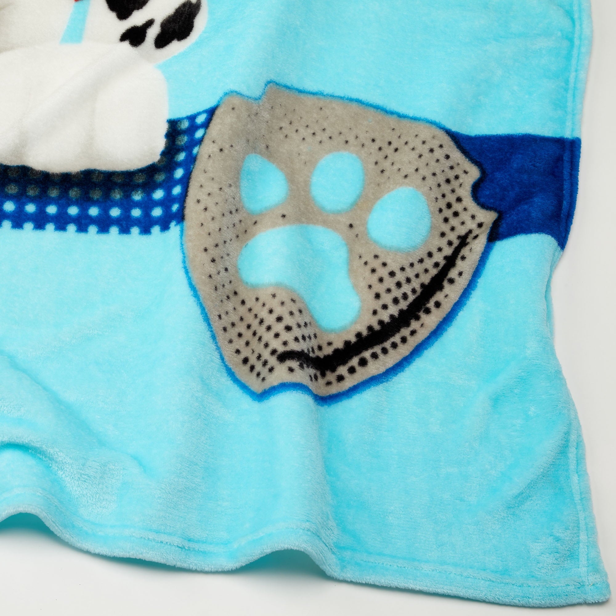 Lightweight Warm Kids Blue Print Fleece Bed Blanket, Twin/Full - Luxury Knitted Decorative Throw Blanket with Fringes Detail