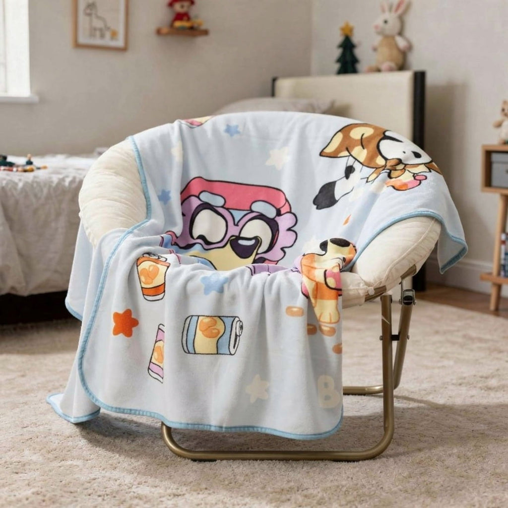 Cozy Fleece Family Kids Throw Blanket, Soft Coral Fleece, Multicolor, 46" x 60" - Cozy Fleece Throw Blanket for Couch & Bed Detail