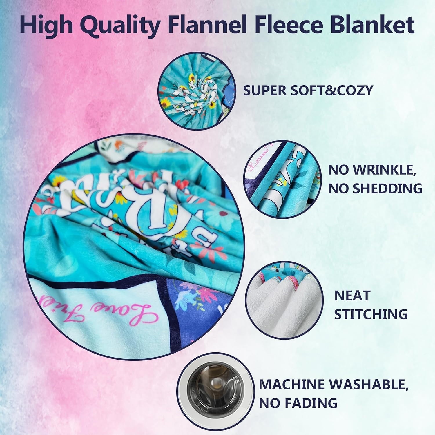 Lightweight Warm Sister Gifts Blanket for Birthday, Mother's Day, Christmas - Big Sister Gift Ideas - Cozy Fleece Throw Blanket for Couch & Bed Detail