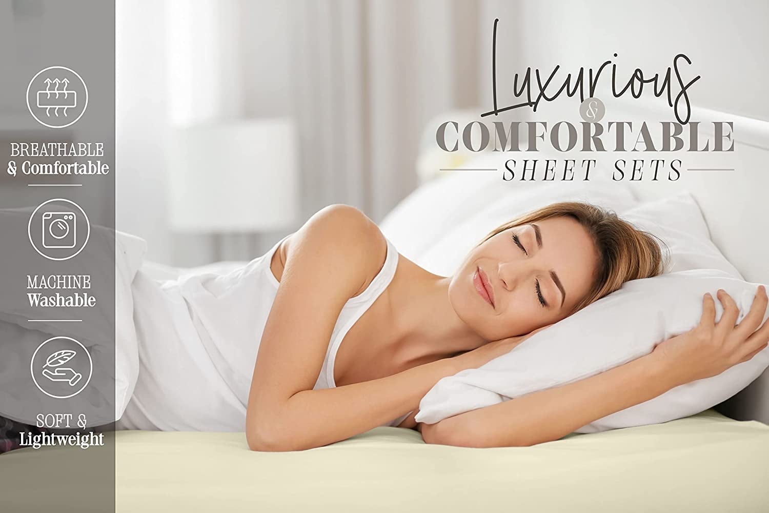 Ultra-Soft 4-Piece Microfiber Bed Sheet Set, Soft & Breathable, Wrinkle & Fade Resistant, Deep Pocket, Queen, Navy Blue - Cooling Hotel Quality Bedding Sheets and Pillowcases Detail