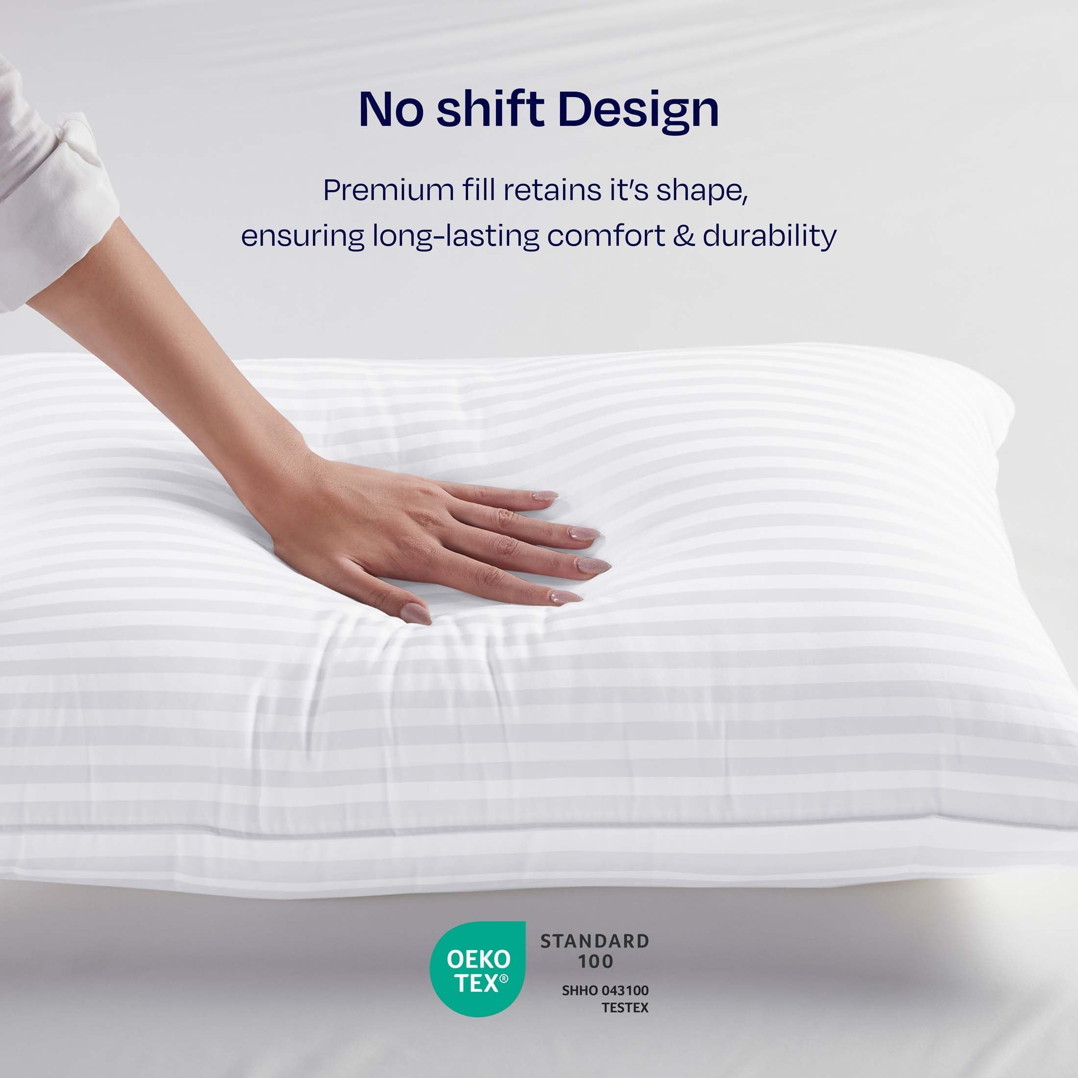 Decorative Plump 2-Pack Comfort Bed Pillows Standard size set of 2 for Sleeping, Pillows, for Back, Stomach or Side Sleepers, 20 x 26 ... - Hotel Quality Plush Sleeping Pillows Detail