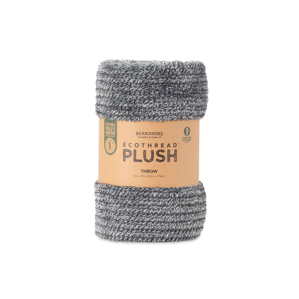 Super Soft Flannel Plush Textured Heathered Soft Oversized Throw Blanket, Gray - Cozy Fleece Throw Blanket for Couch & Bed Detail