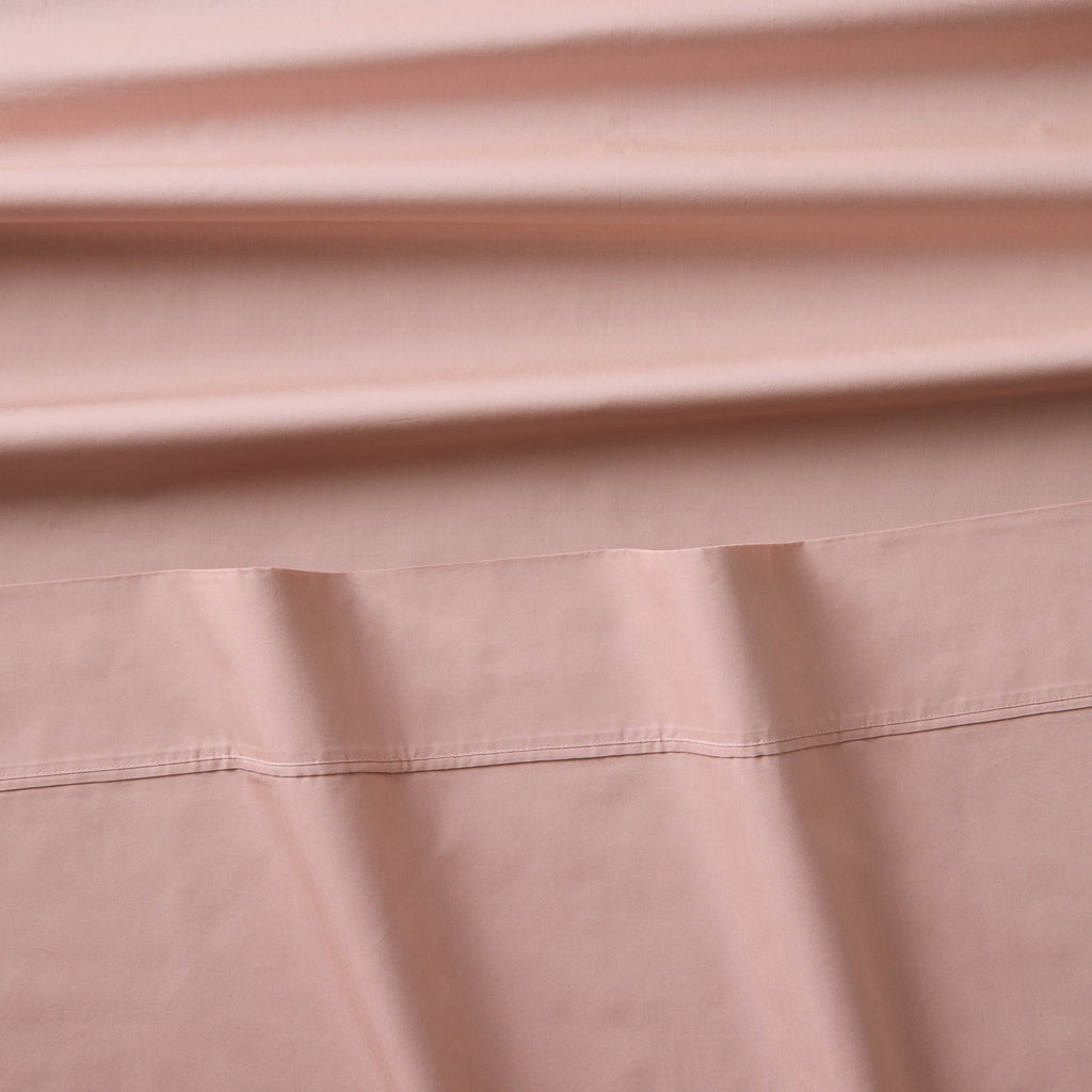 Ultra-Soft 300 Thread Count Cotton Percale 3-Piece Antique Blush Bed Sheet Set, Twin - Luxury Bed Sheet Set with Deep Pockets Detail