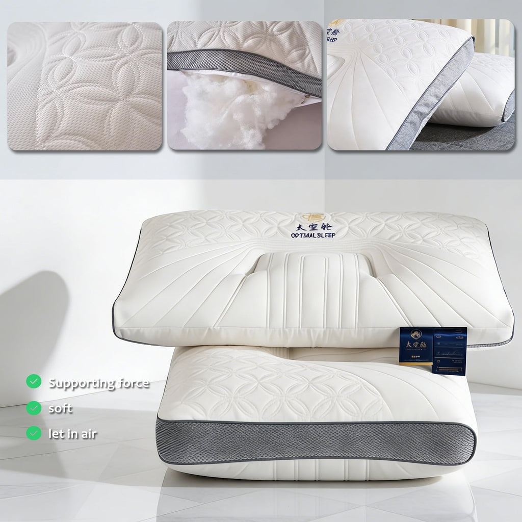 Decorative Plump 2-Pack Space Capsule Bed Pillow (29.13" x 18.9") - Plush and Supportive - Decorative Throw Pillow Cushion for Sofa & Bed Detail