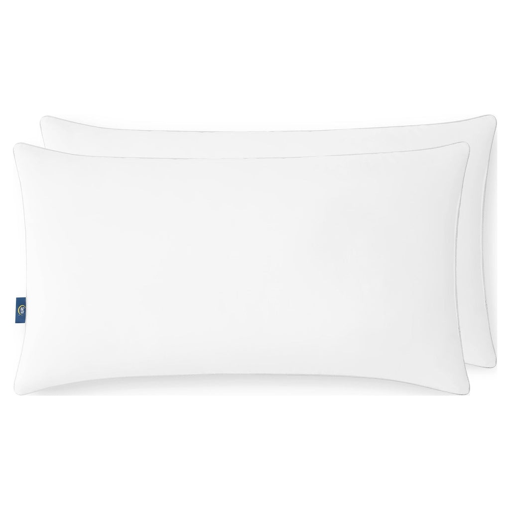 Decorative Plump Endless Comfort Bed Pillow, King, 2 Pack - Orthopedic Shredded Foam Bed Pillow Set Detail