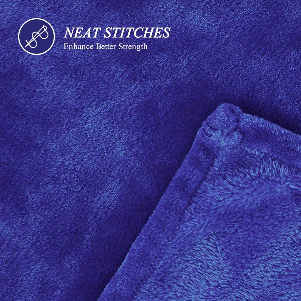 Lightweight Warm Large Navy Fleece Throw Blankets, Throw Size Soft Fuzzy Blanket for Women Men and s, All Season Lightweight Microfibe... - Cozy Fleece Throw Blanket for Couch & Bed Detail