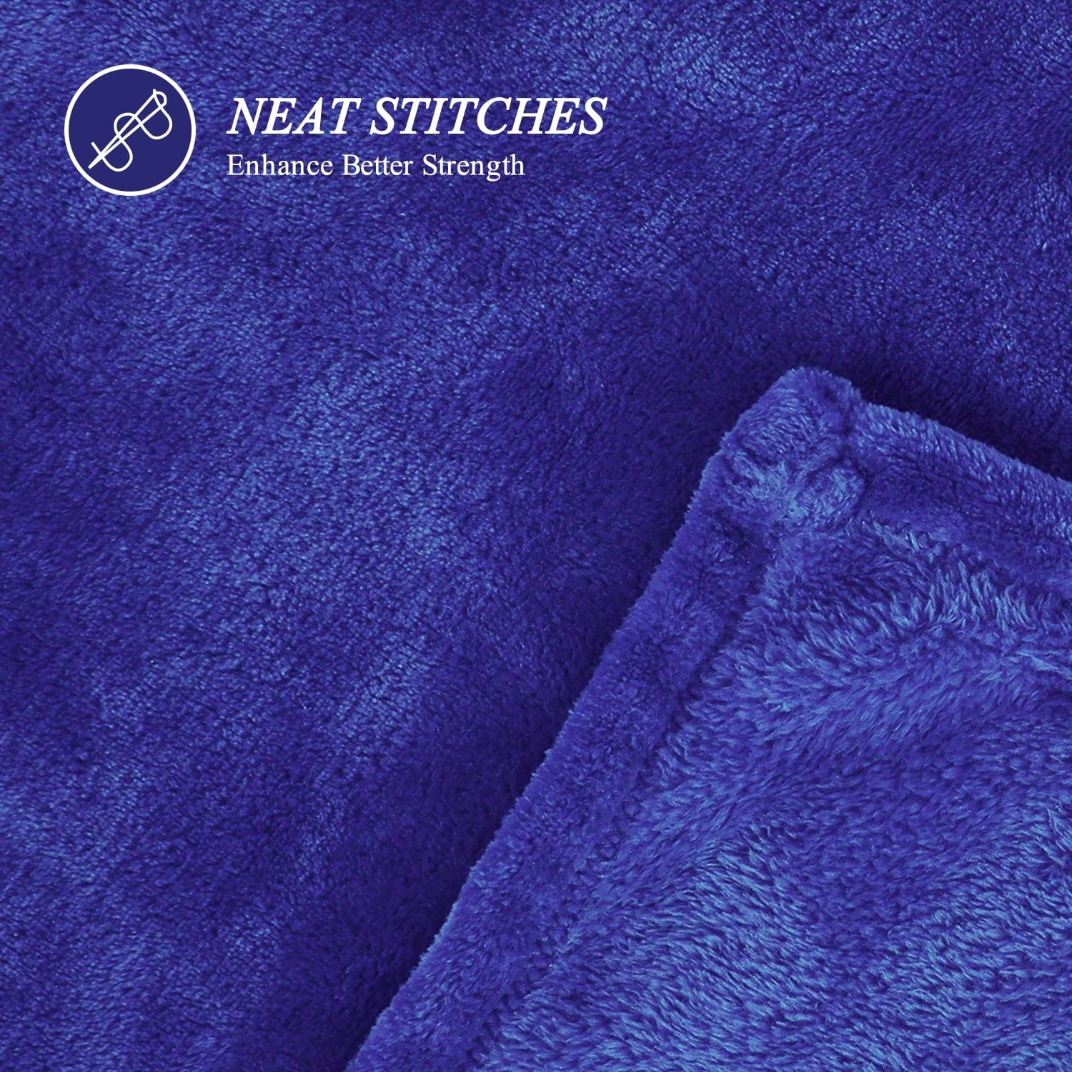 Lightweight Warm Large Navy Fleece Throw Blankets, Throw Size Soft Fuzzy Blanket for Women Men and s, All Season Lightweight Microfibe... - Cozy Fleece Throw Blanket for Couch & Bed Detail