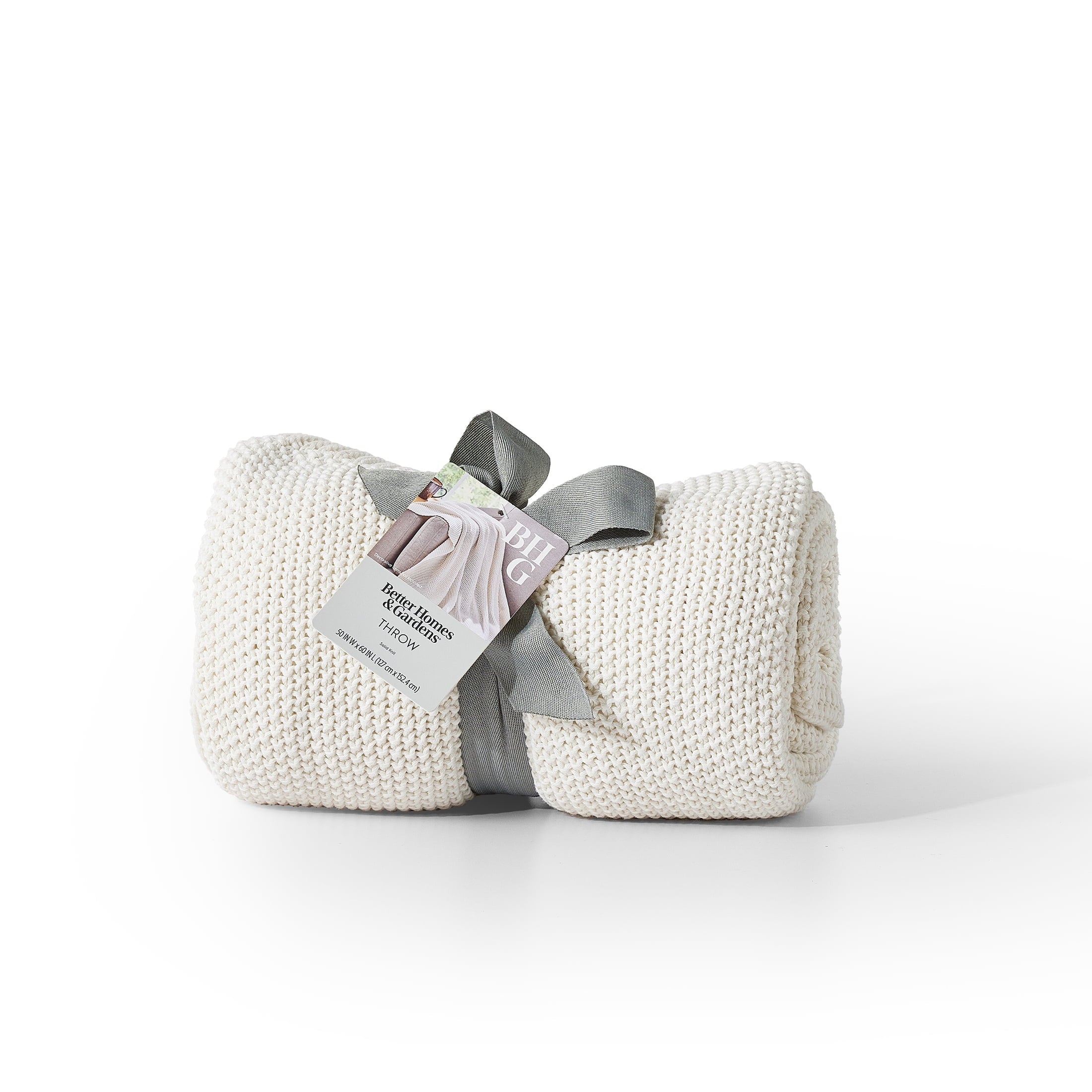 Cozy Fleece Chunky Knit Papyrus Throw, Cotton-Blend, 50"x60", 2.3 lb, All Ages - Super Soft Reversible Sherpa Flannel Blanket Detail