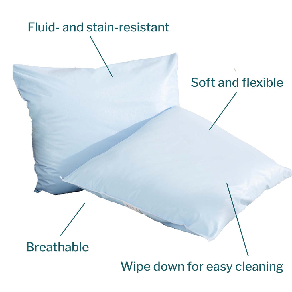 Decorative Plump Reusable Water-Resistant Soft Polyester Fill Blue Bed Pillow, 19" x 25", 1 Ct - Decorative Throw Pillow Cushion for Sofa & Bed Detail
