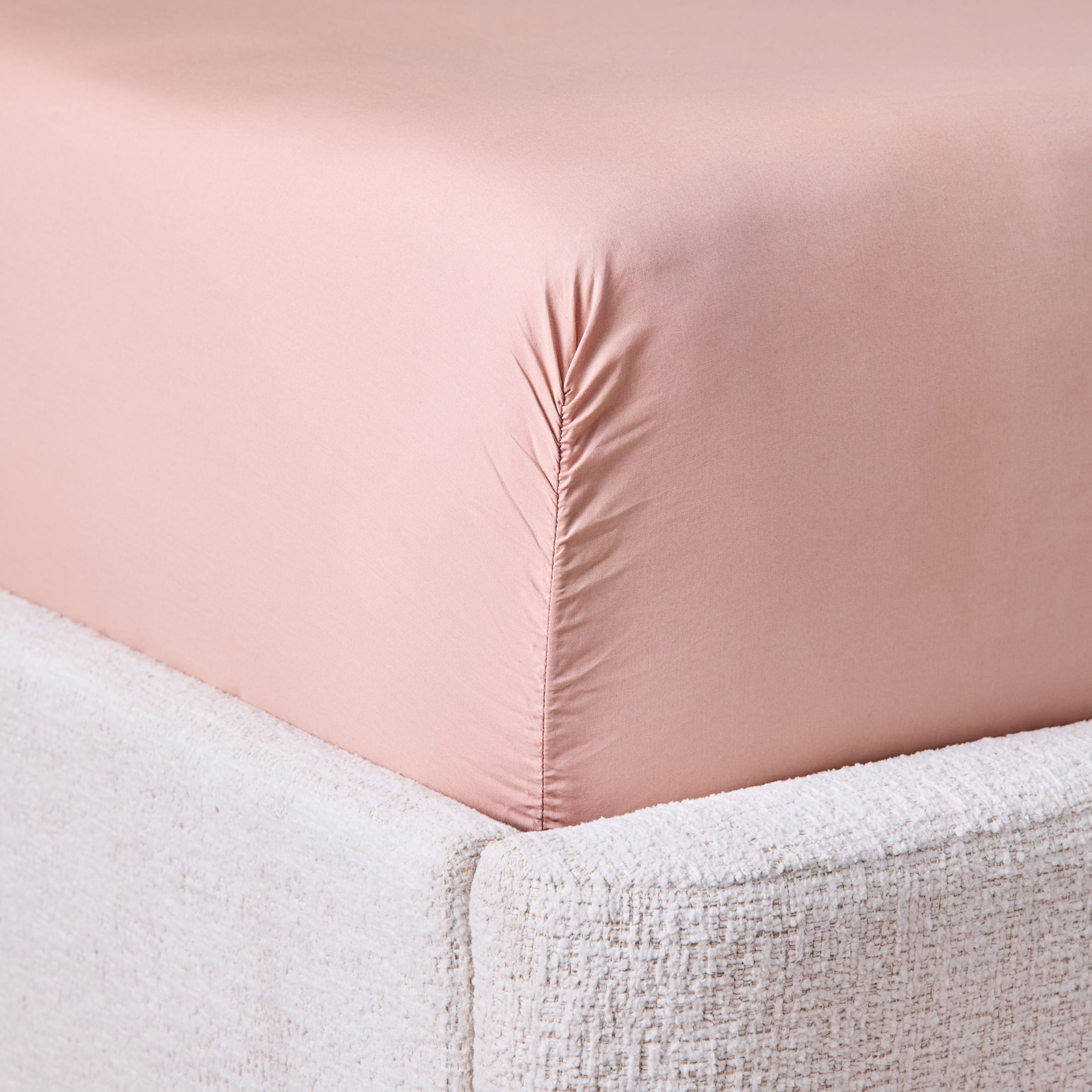 Ultra-Soft 300 Thread Count Cotton Percale 3-Piece Antique Blush Bed Sheet Set, Twin - Luxury Bed Sheet Set with Deep Pockets Detail