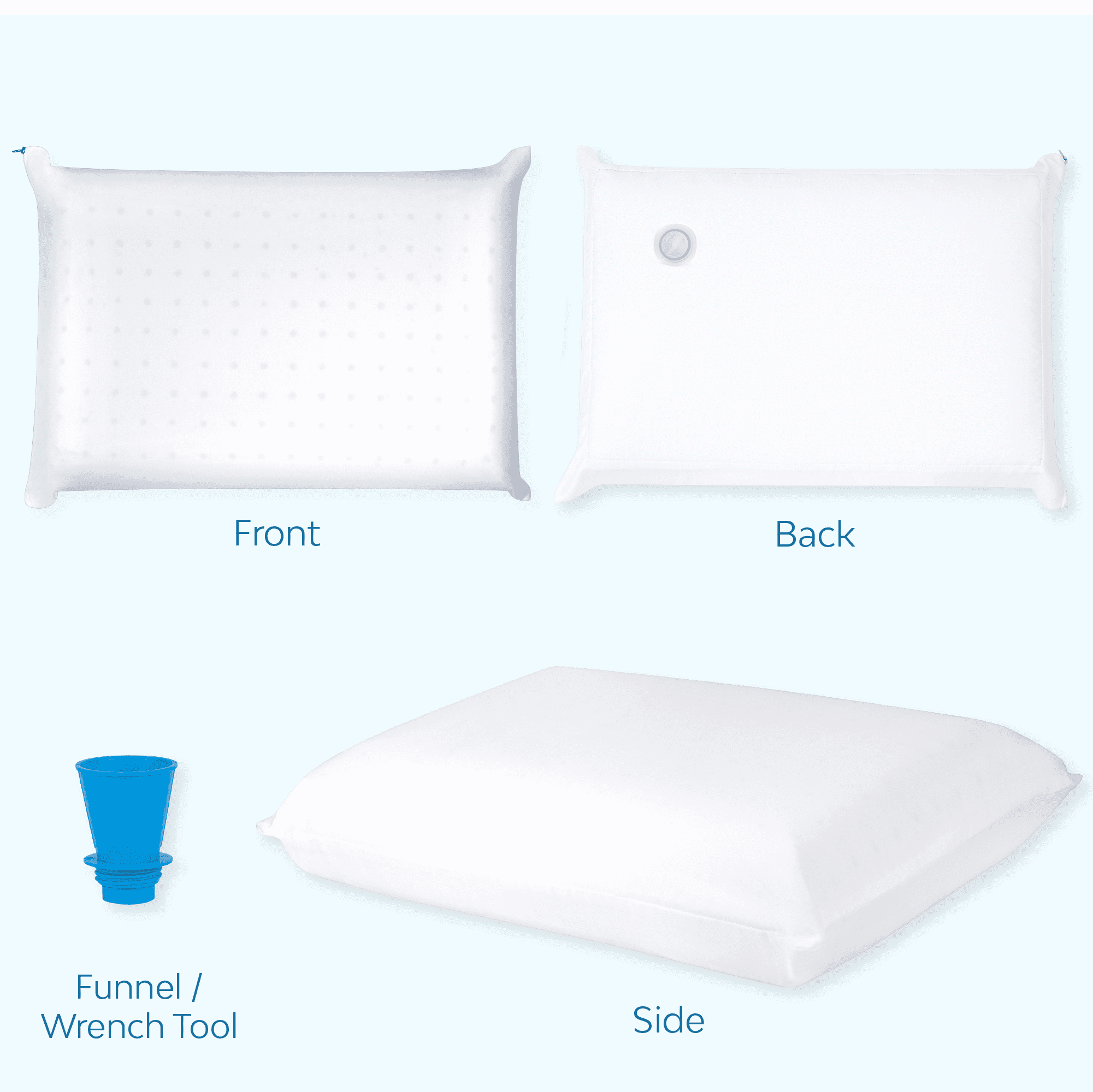 Hotel Collection Memory Foam Water Pillow - Adjustable Pillow for Neck Pain Relief, Pillow for Side, Back, and Stomach Sleepers, The O... - Decorative Throw Pillow Cushion for Sofa & Bed Detail