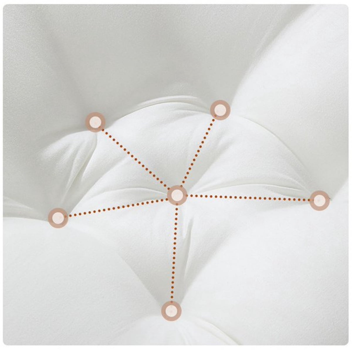 Hotel Collection Happon Soft Breathable Cotton Bed Pillows - Washable - Orthopedic Shredded Foam Bed Pillow Set Detail
