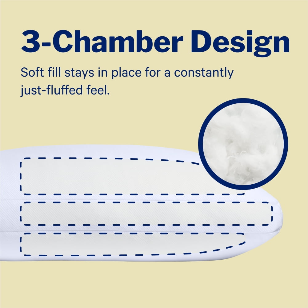 Fluffy Shredded Sleep Essential Cooling Pillow, Standard - Orthopedic Shredded Foam Bed Pillow Set Detail