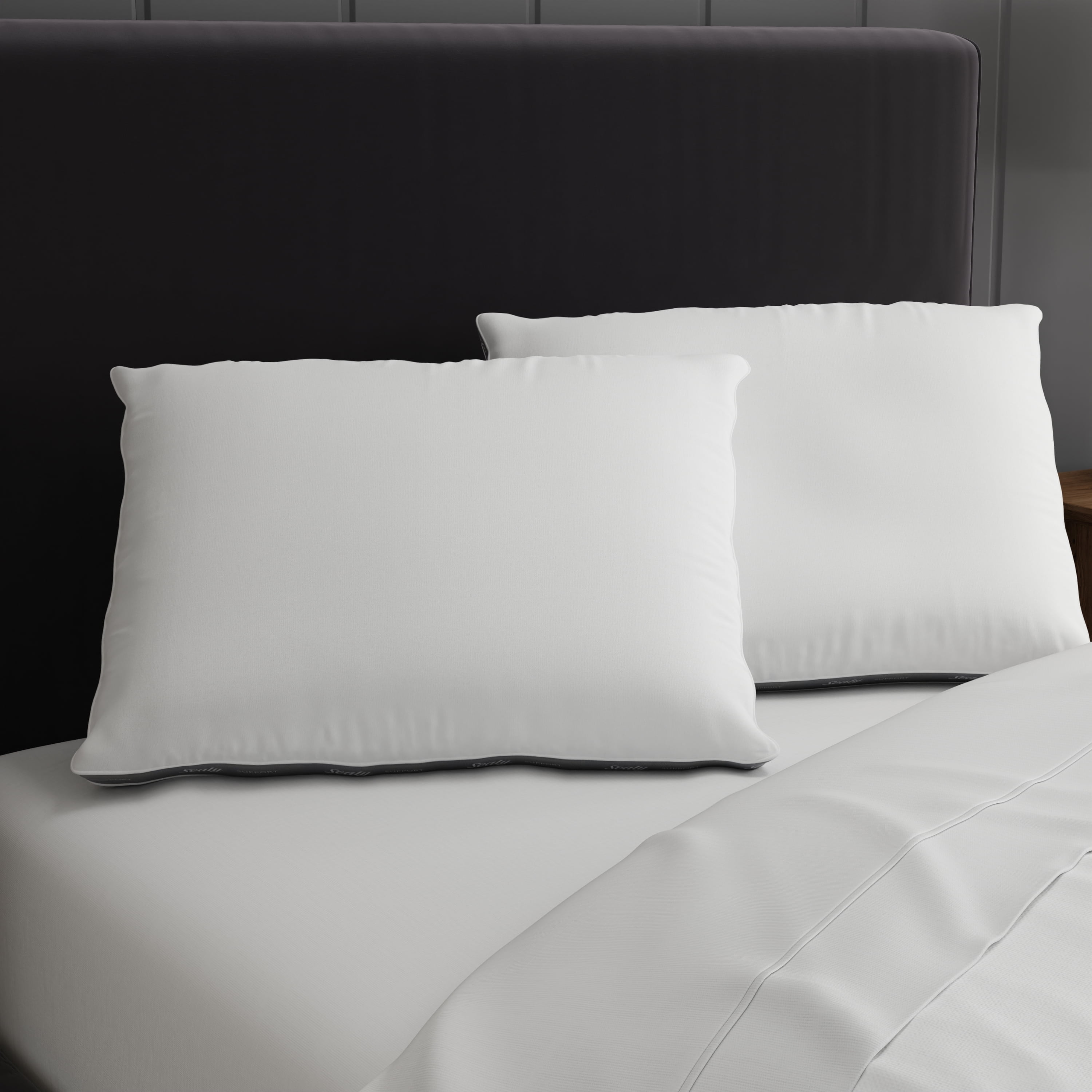 Fluffy Shredded Extra Firm Support Foam Core Pillow 2pk, King - Ergonomic Memory Foam Pillow for Neck Pain Support Detail