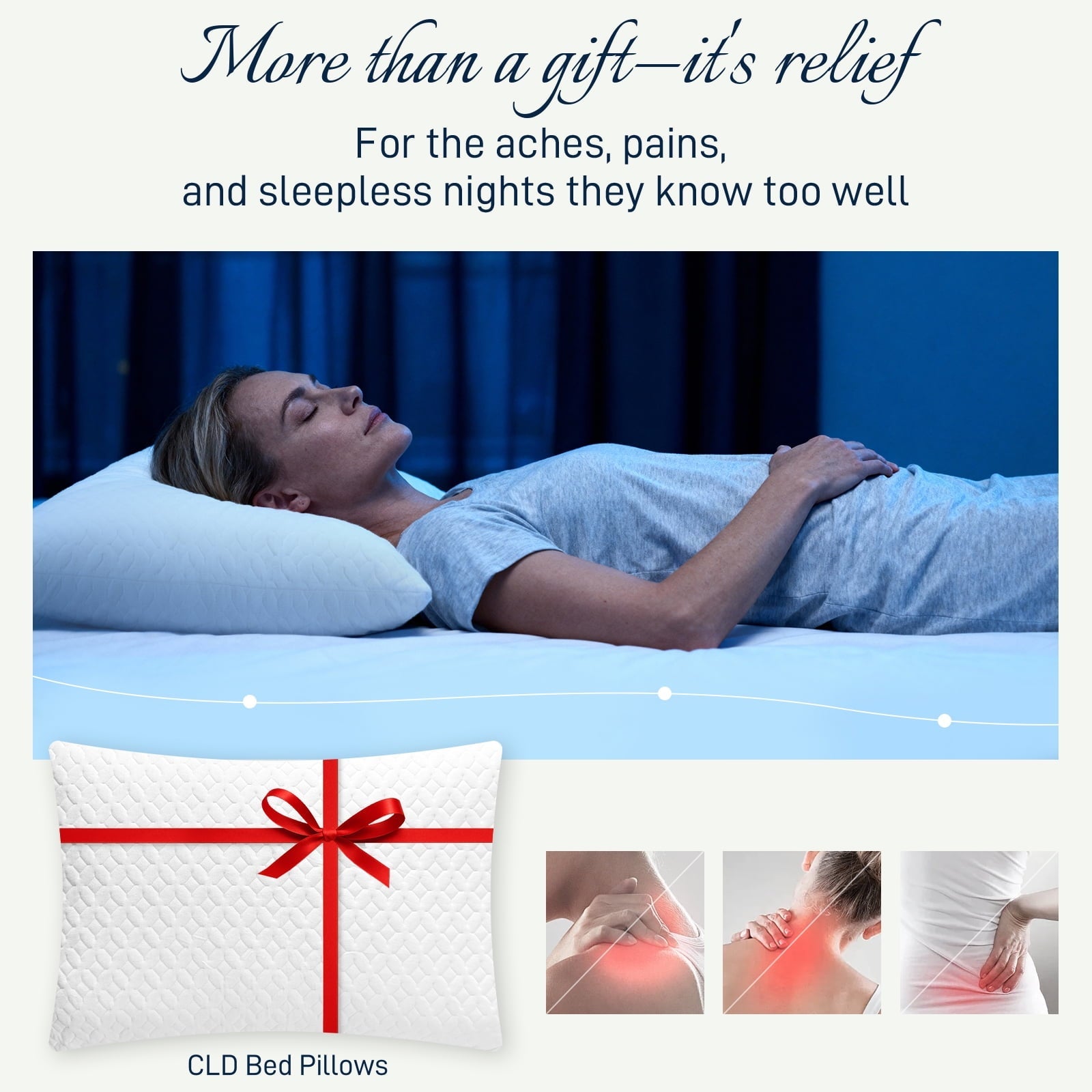 Hotel Collection Bed Pillows Cross Cut Memory Foam For Sleeping,Queen Size Bedding Pillow(White), Original Pillow for Sleeping，Adjusta... - Orthopedic Shredded Foam Bed Pillow Set Detail