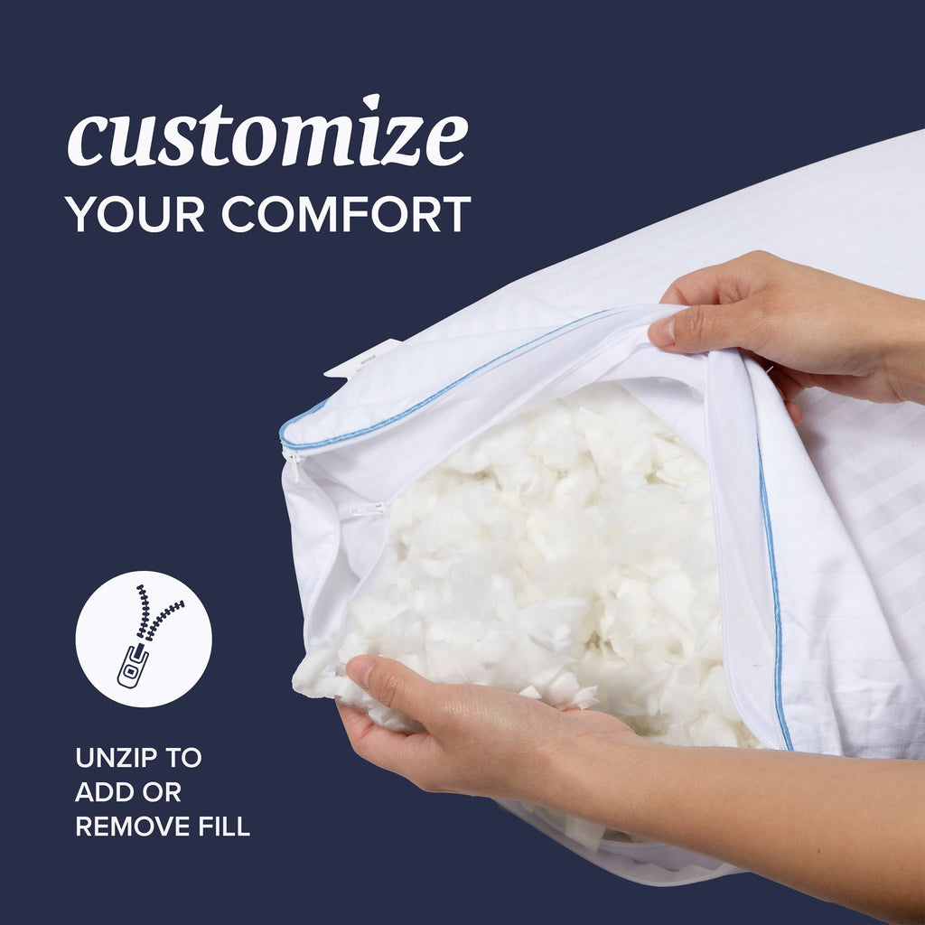 Decorative Plump Customizable Memory Foam Queen Pillow 1Pack, Adult - Decorative Throw Pillow Cushion for Sofa & Bed Detail