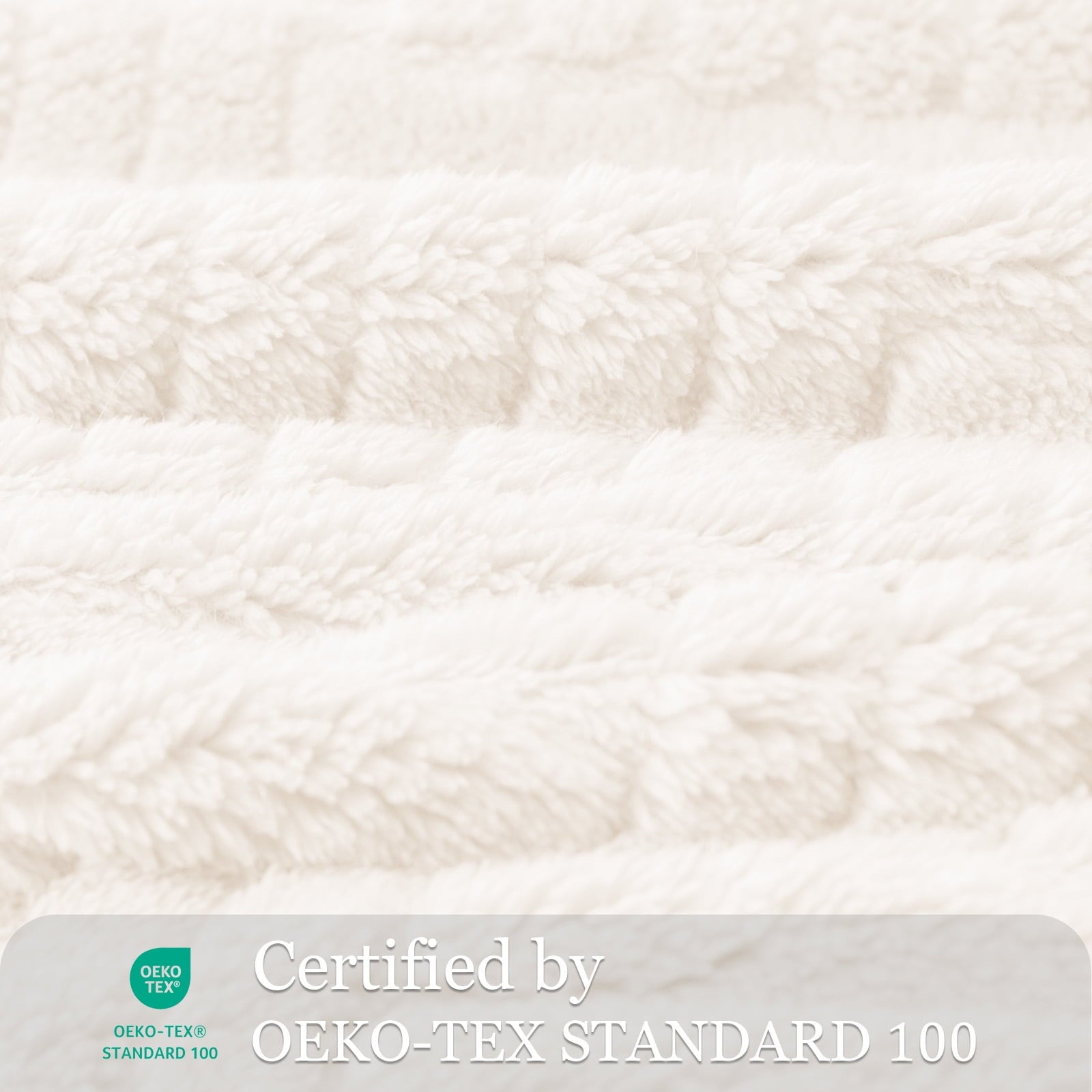Decorative Knitted Fluffy Fleece Throw Blanket 50"x60" for Couch, Bed, Sofa, Fuzzy Soft Cozy Throw with Decorative Jacquard Pattern for ... - Super Soft Reversible Sherpa Flannel Blanket Detail