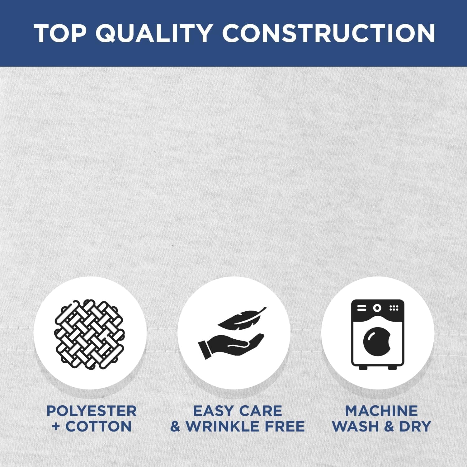 Ultra-Soft 2 Pack Fitted Hospital Bed Sheets with Elastic All Around for a Perfect Fit - Cotton Rich Soft Knitted Jersey Sheet, ... - Breathable Egyptian Cotton Flat & Fitted Sheets Detail