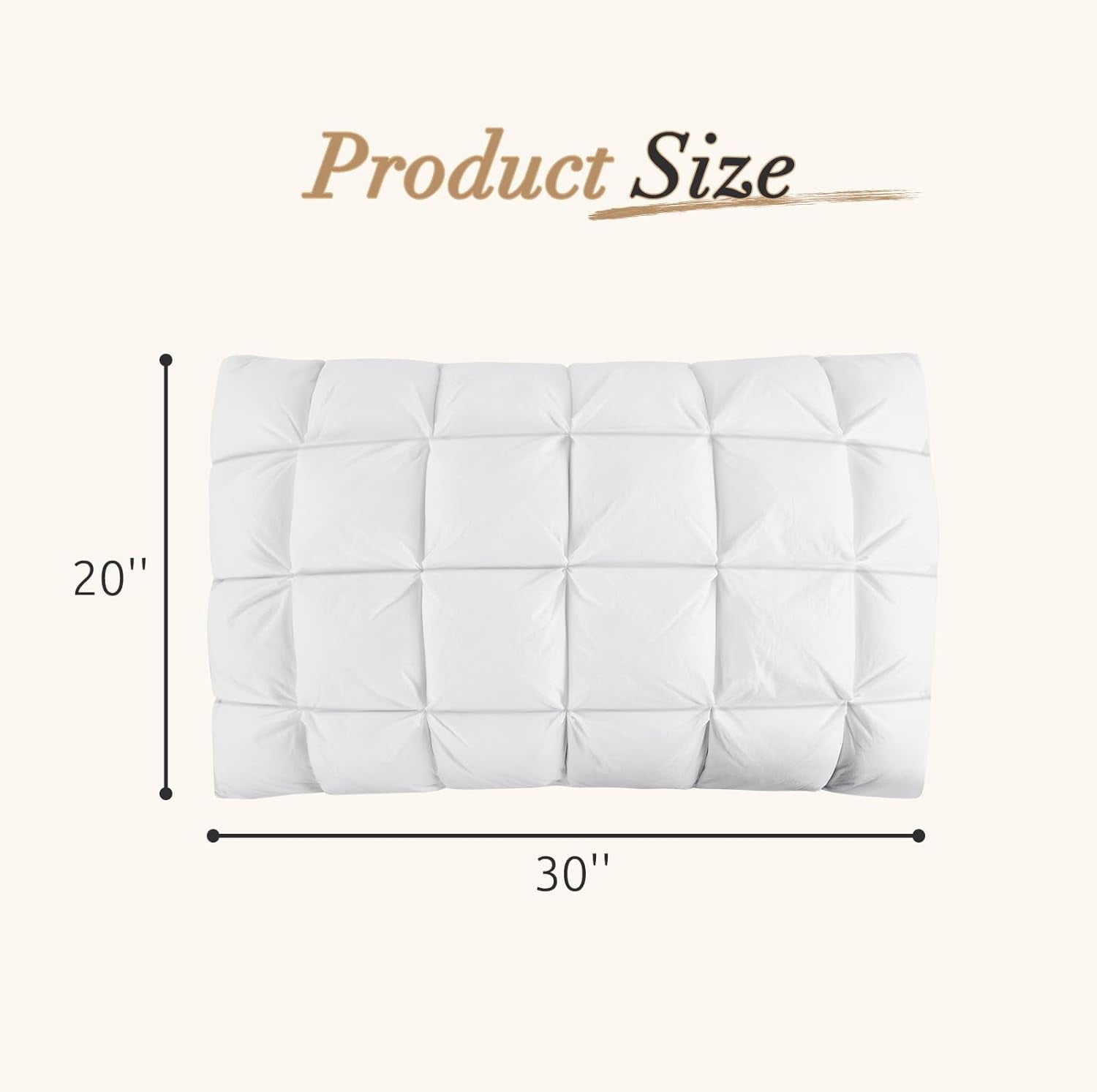 Decorative Plump Hotel Cervical Pillow for Sleeping – Ergonomic Contour Neck Support Bed Pillow, Fluffy and Supportive for Side, Back ... - Orthopedic Shredded Foam Bed Pillow Set Detail